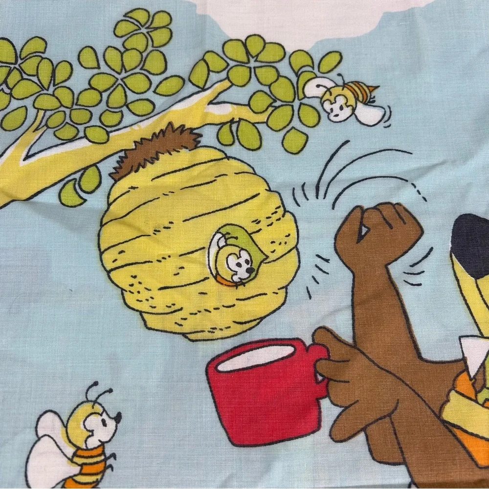Vintage Yogi Bear Pillowcase Picnic Boo-Boo Bear Hanna Barbera Burlington House